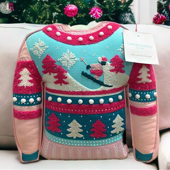Cynthia Rowley Ski Sweater Pillow - Picture 1 of 3